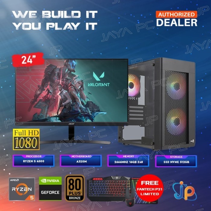 GAMING POINT Fullset GeForce GTX 1650 - PC RAKITAN AMD RYZEN 5 4500