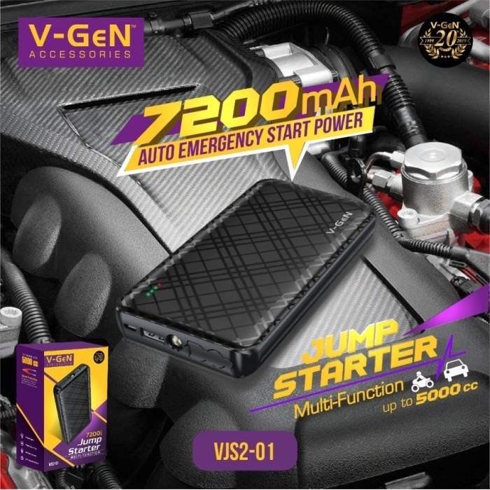 V-GeN Powerbank Jumper 7200 mAh (Car Jumper Starter VGEN)