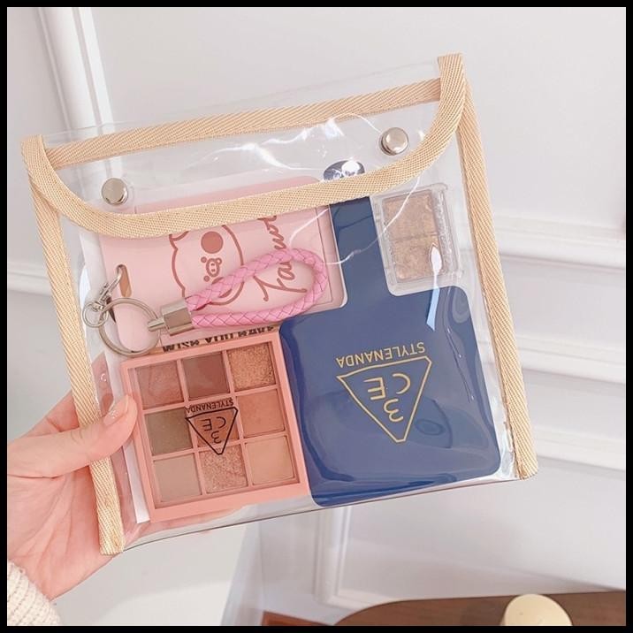 

GRATIS ONGKIR POUCH KANCING TRANSPARAN LUCU TAS PENSIL KOSMETIK TEMPAT ALAT TULIS !!!