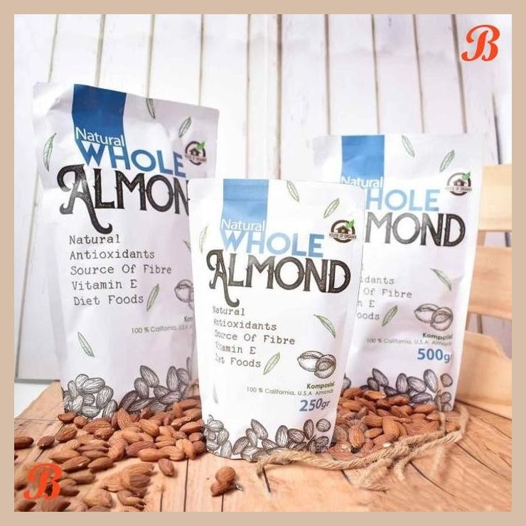 

| HOF | NATURAL WHOLE ALMOND ( KACANG ALMOND NATURAL ) 500 GR - TC