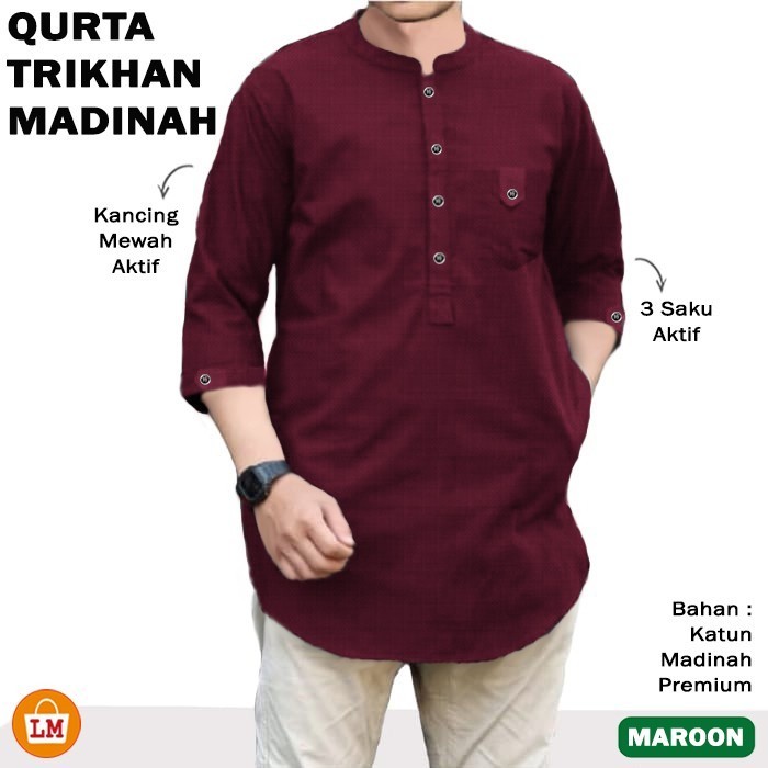 Baju Koko Dewasa Terbaru 2024 Koko Pria Anak Laki Lengan Panjang Sultan Mewah Atasan Cowok Rabbani S