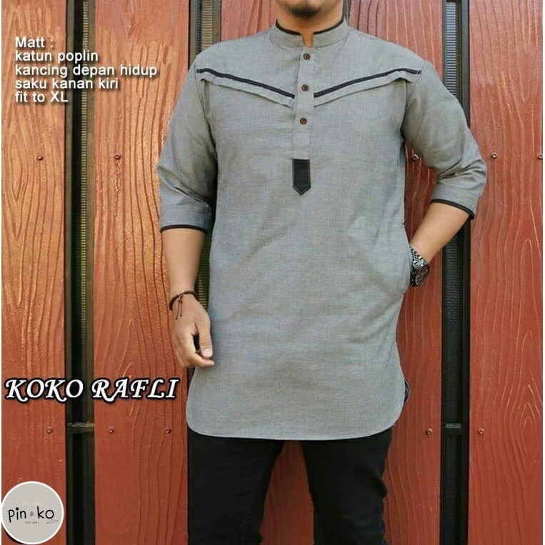 Baju Koko Dewasa Terbaru 2024 Koko Pria Anak Laki Lengan Panjang Sultan Mewah Kemeja Kurta Kekinian 