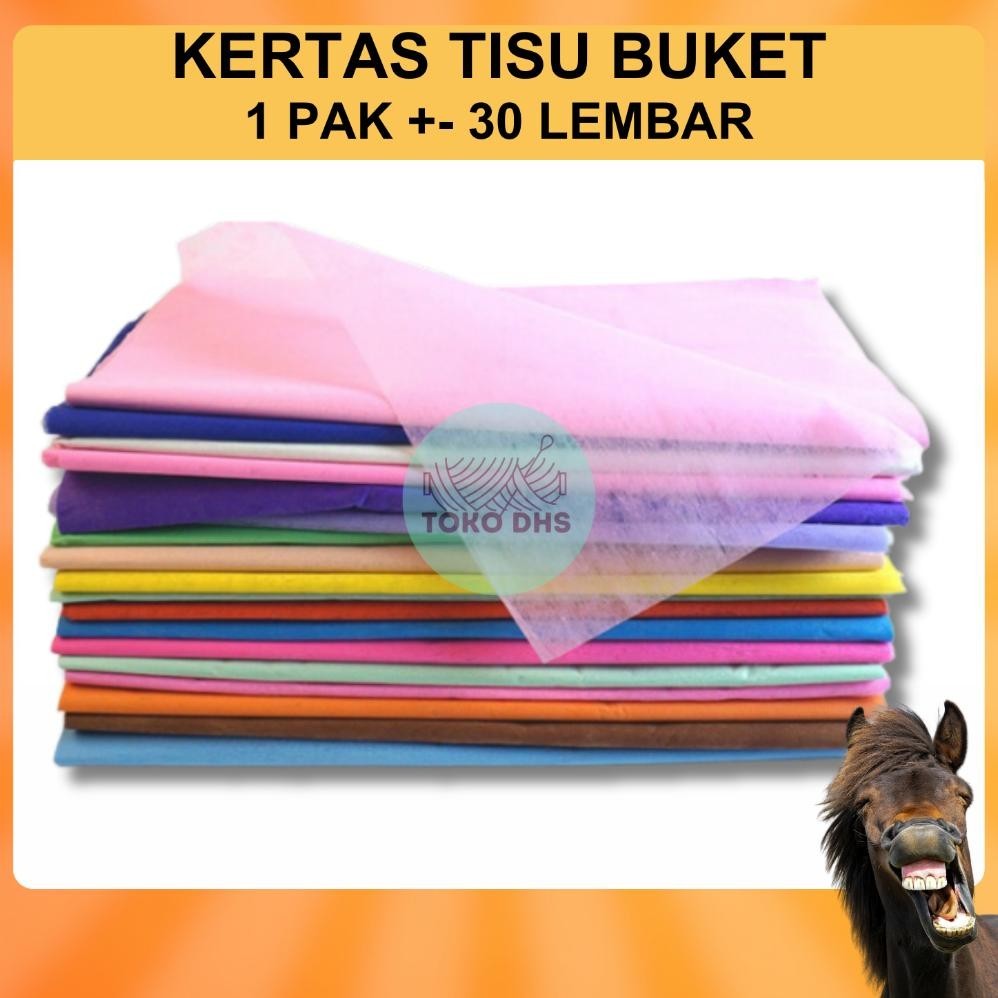 

Hemat Besar" [ 1 pack ] Kertas Tisu Buket Bunga / Tissue Cotton Paper Flower ||