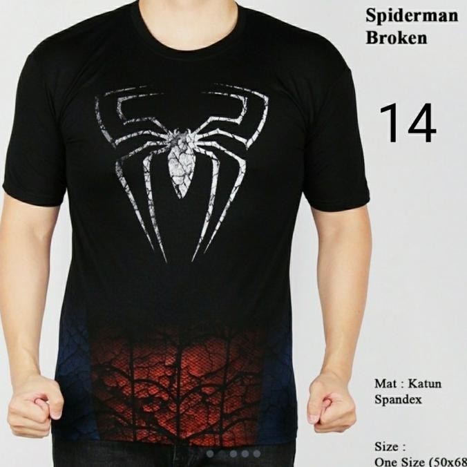 New Baju Kaos Superman Spiderman Super Hero Gym Fitness Pria Cowok - 3 