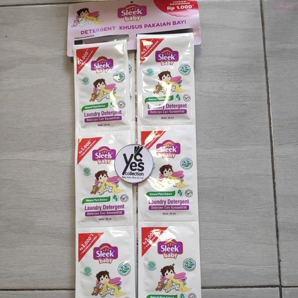 Sleek Baby Laundry Detergent 1 Renceng 12 Sachet Sabun Cuci Khusus Pakaian bayi Loundry Deterjen