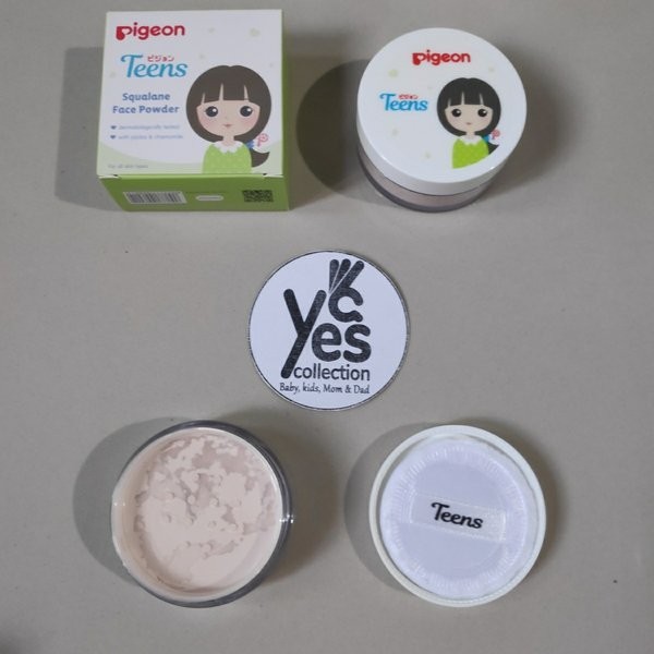 Pigeon Teens Squalane Face Powder HIJAU Bedak TABUR Anak Remaja