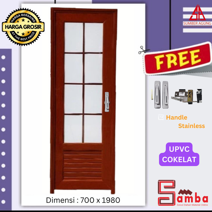 Terlaris PINTU UPVC 70X198 EDEN JOICE / PINTU KAMAR MANDI