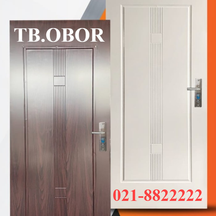 Terlaris Pintu Baja Fortress JBS Metal Door Eco Panel Motif Kayu Minimalis