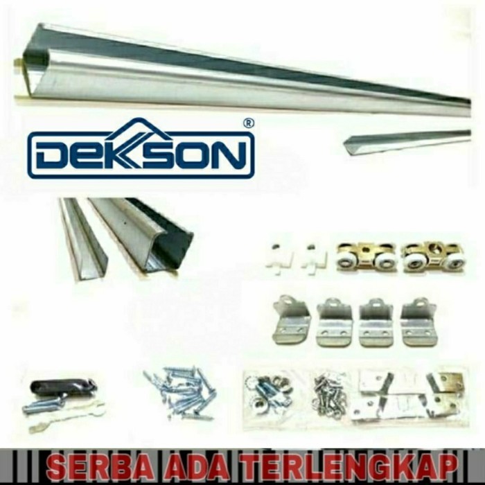 Terlaris REL PINTU SLEDING DEKSON 180CM/REL PINTU GESER DEKSON D3 COMPLETE RODA