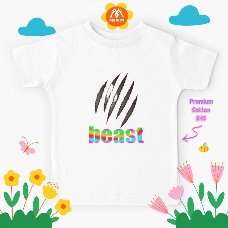 Baju Kaos Anak Logo beast, fanny beast Tiger 475