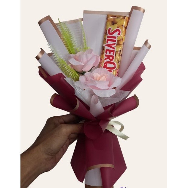 X6V BUKET SNACK / BUKET VALENTINE / BUKET COKLAT / BUCKET SILVER QUEN KADO ULANG TAHUN KADO PACAR