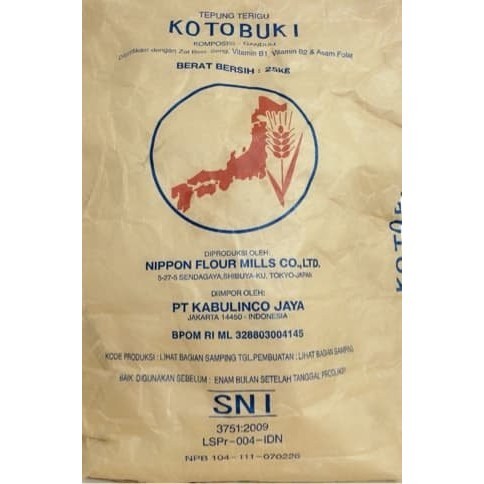 

Bettifer Tepung Terigu Kotobuki 25Kg Gojek Grab Only/ Cake Flour Kotobuki Flour