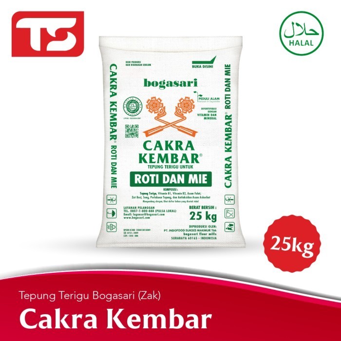 

Bettifer Tepung Terigu Cakra Kembar 25Kg (Gosend Or Grab Only)
