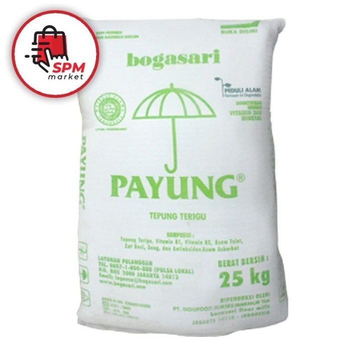 

Bettifer Tepung Terigu Cap Payung Bogasari Karung 25 Kg Grosir