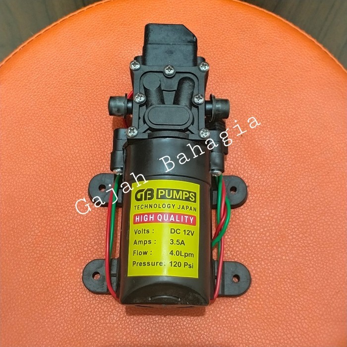 Dinamo pompa air DC 12 volt 120 PSI Water pump Push pump 12 volt