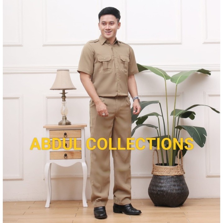 Diskon Seragam Khaki Pria Premium Asn Seragam Pns Pdh Dinas Pemda Keki
