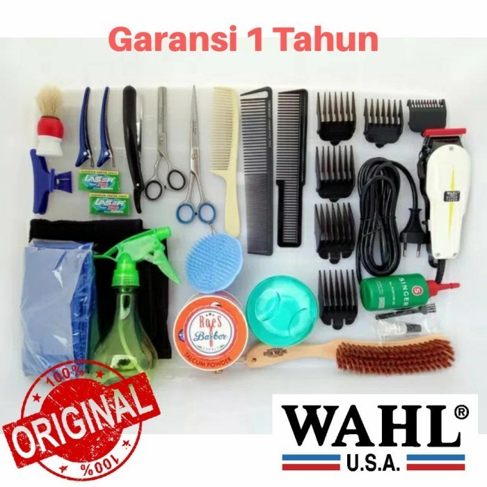 mesin cukur wahl original paket lengkap alat cukur rambut