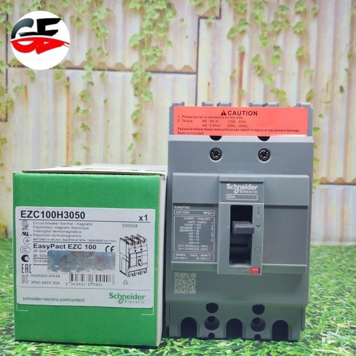 MCCB EZC / BREAKER EASYPACT SCHNEIDER EZC100H 3P 50A EZC100H3050