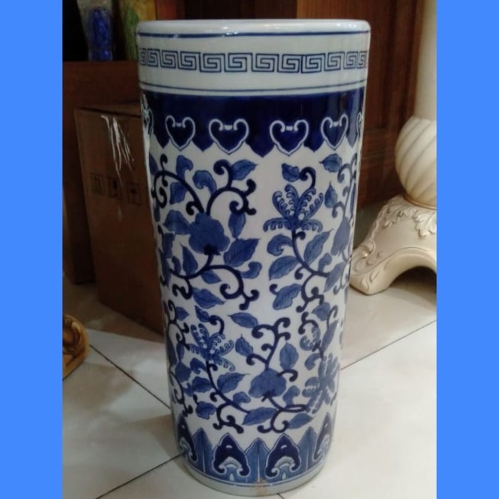 TEMPAT PAYUNG KERAMIK / VAS BUNGA KERAMIK UKURAN BESAR TINGGI 46 CM