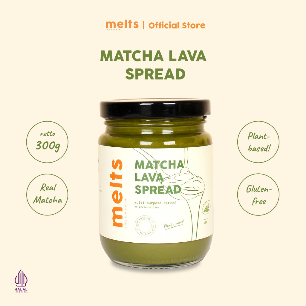 

Melts Matcha Lava Spread Selai Matcha Plant Based Vegan Untuk Roti