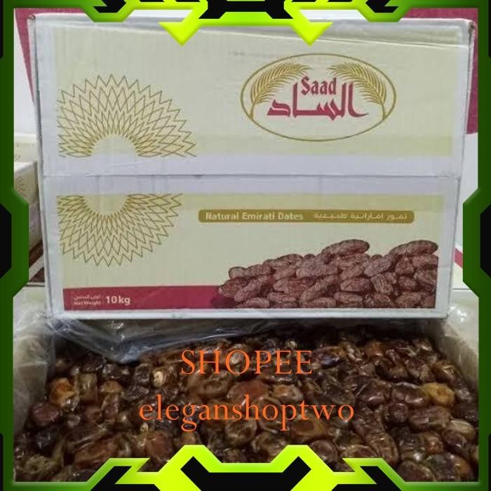 

KORMA - KURMA SAAD - KURMA EMIRATES SAAD ENAK ( HARGA PER KARTON) 10KG HIGHT QUALITY PRODUK !!