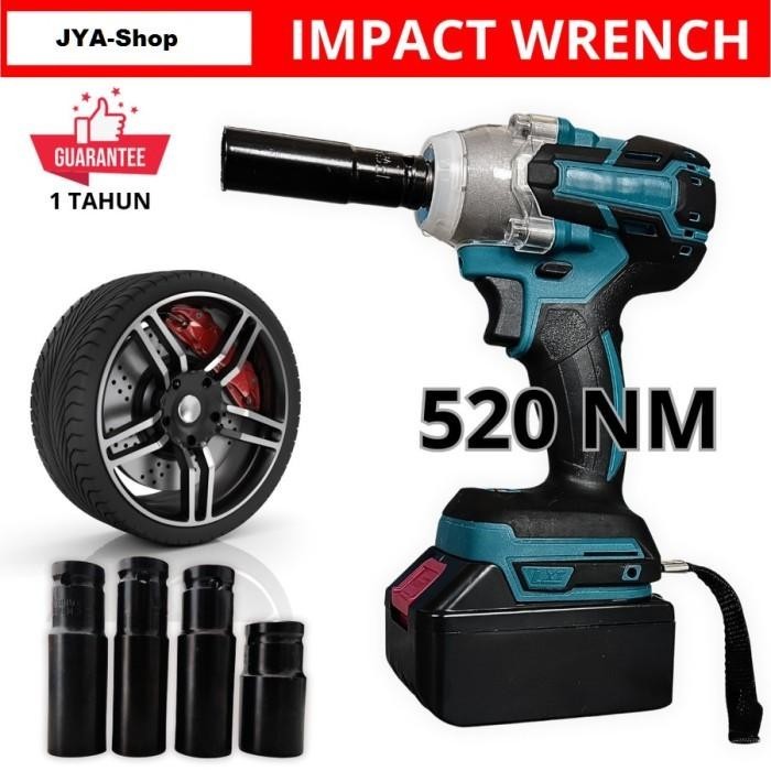 MESIN BOR CORDLES PORTABLE PEMBUKA BAUT BAN MOBIL 21VOLT IMPACT WRENCH