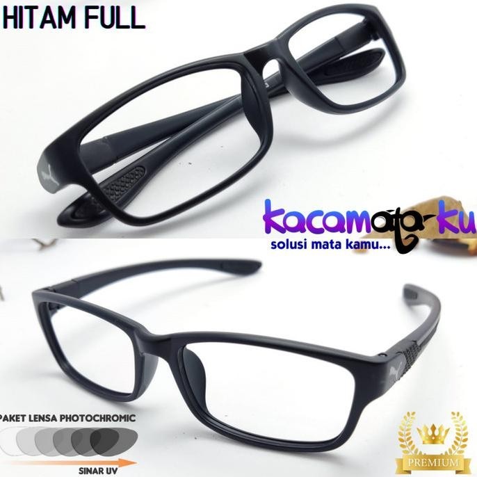 New Frame Kacamata Pria Sport Sporty Lensa Berubah Warna Photocromic 833 Pengiriman Cepat
