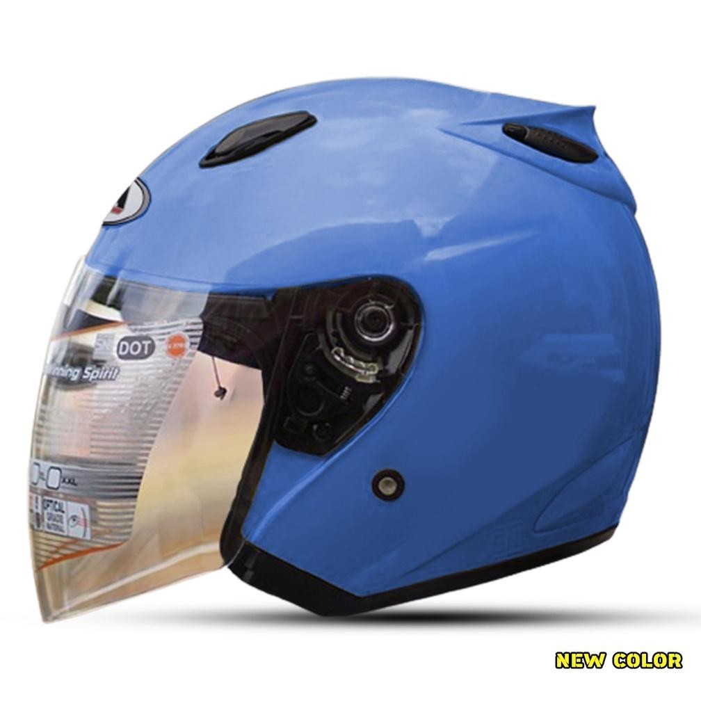 Ready Helm Half Face Ink Centro Kw Warna Putih Solid Untuk Pria Dan Wanita Dewasa Cod Free Packing D