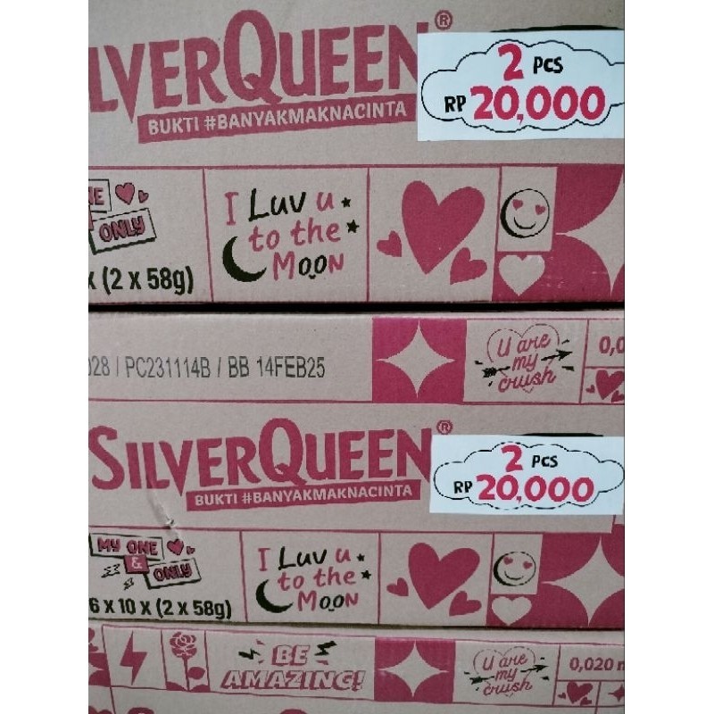 

B93 SILVERQUEEN PAKET VALENTINE (58GR X 2PCS) J24