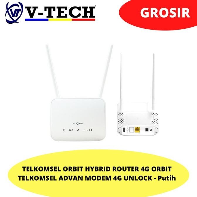 BARANG TERLARIS TELKOMSEL HYBRID ROUTER 4G ORBIT TELKOMSEL ADVAN MODEM 4G UNLOCK-PUTIH