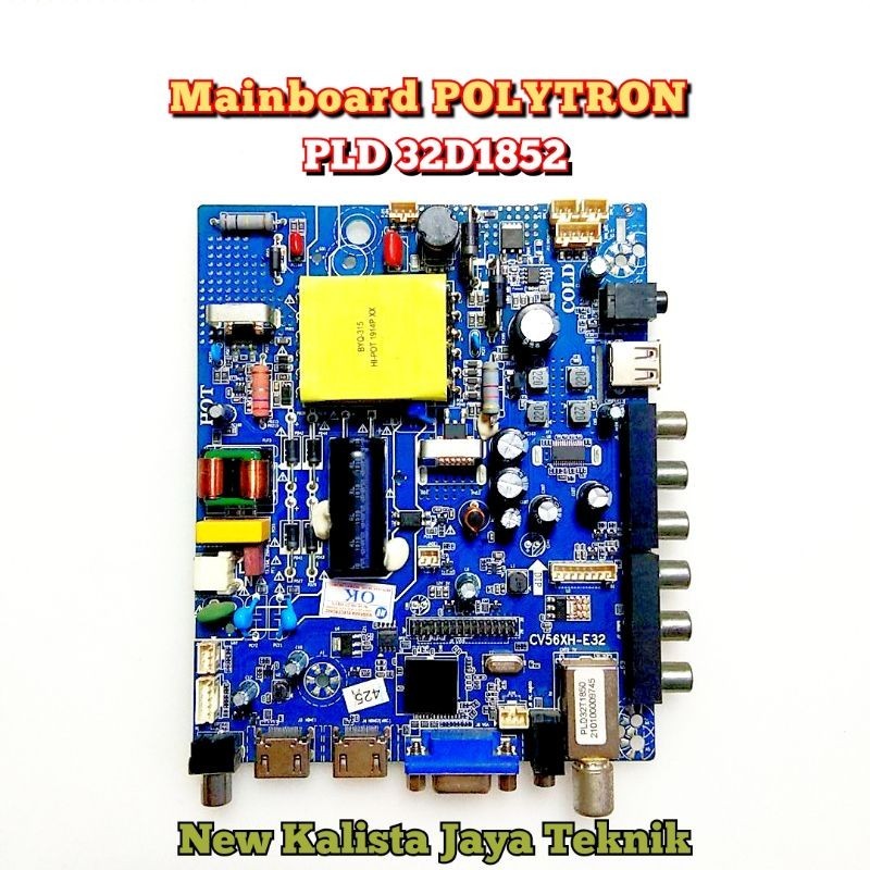 MB POLYTRON PLD 32D1852 ORIGINAL CV56XH-E32 MAINBOARD POLYTRON 32D1852 MB 32D1852 MOTHERBOARD 32D185