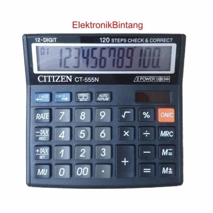 

Terjangkau - Kalkulator Citizen CT 555N - Kalkulator Dagang - 12 Digit ,,