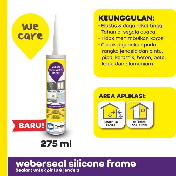 Kekinian MU Weber Weberseal Silicone Frame Sealant Pintu & Jendela 275 ml ,,