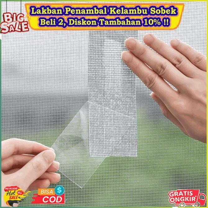 Lakban Penambal Kawat Kasa Kelambu Kain Slambu Nyamuk Yg Sobek Bolong