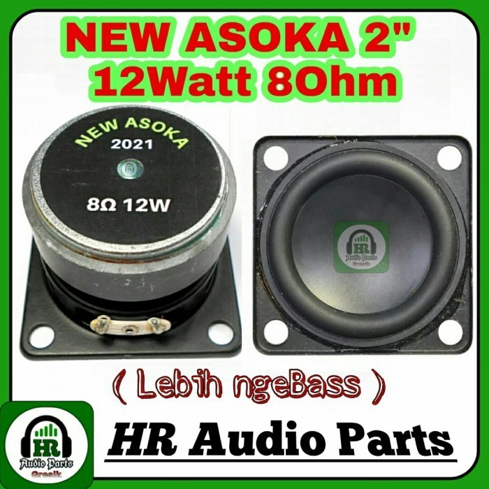 Speaker New Asoka 2" 12W 8Ohm 50mm 5cm Mid - Woofer Magnet Besar