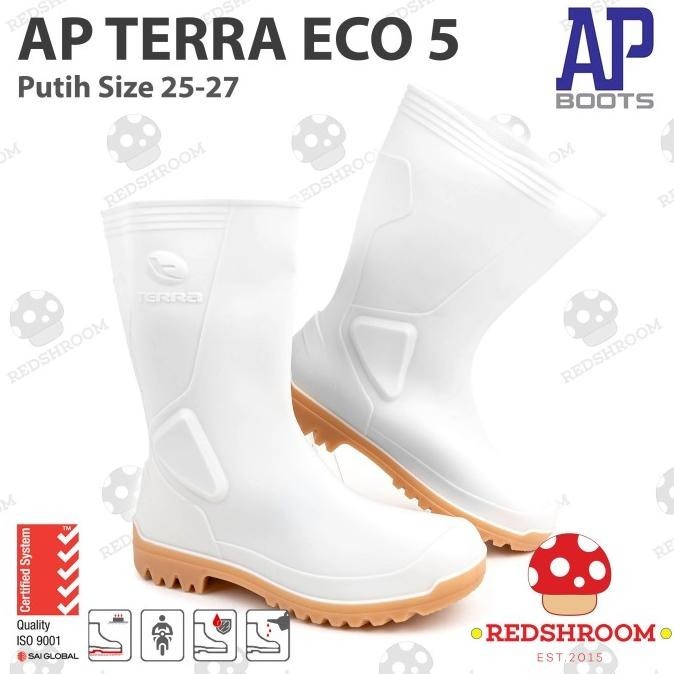 Sepatu Boot Pendek Ap Boots Ap Terra Eco 5 Putih Perairan Pertanian