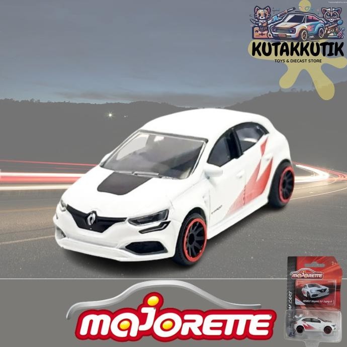 Majorette Mobil Hatchback Renault Megane RS Trophy R Putih Premium Car