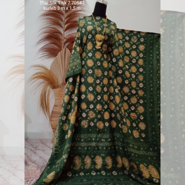 Naenggo Kain Jumputan Palembang Titik 7 Bahan Dasar Batik 3 Meter Handmade