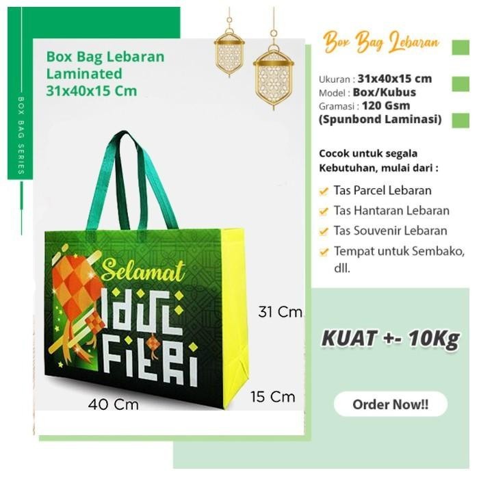 

Goodie Bag Lebaran| Tas Parcel| Tas Idul Fitri Laminasi (31X40X15) 073