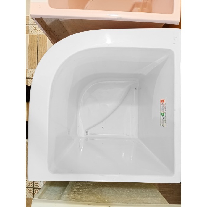 Bak Air Mandi Sudut Alco Luxury Semi Marble 120 Liter 120 Ltr White