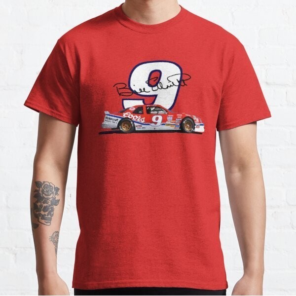 Baju Kaos Bill Elliott 1988 Winston Cup #9 Stock