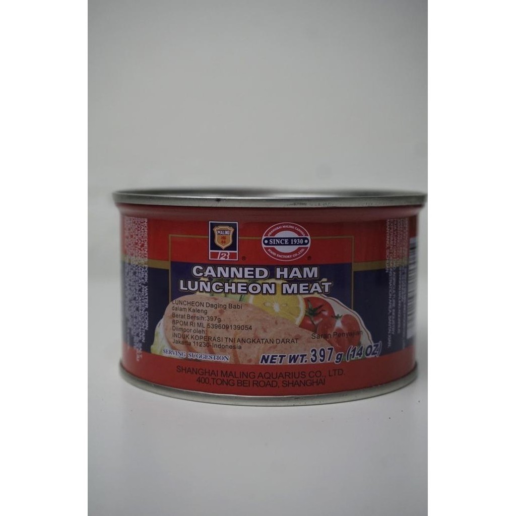 

Maling Canned Ham Luncheon Meat Premium 397Gr | Legaza