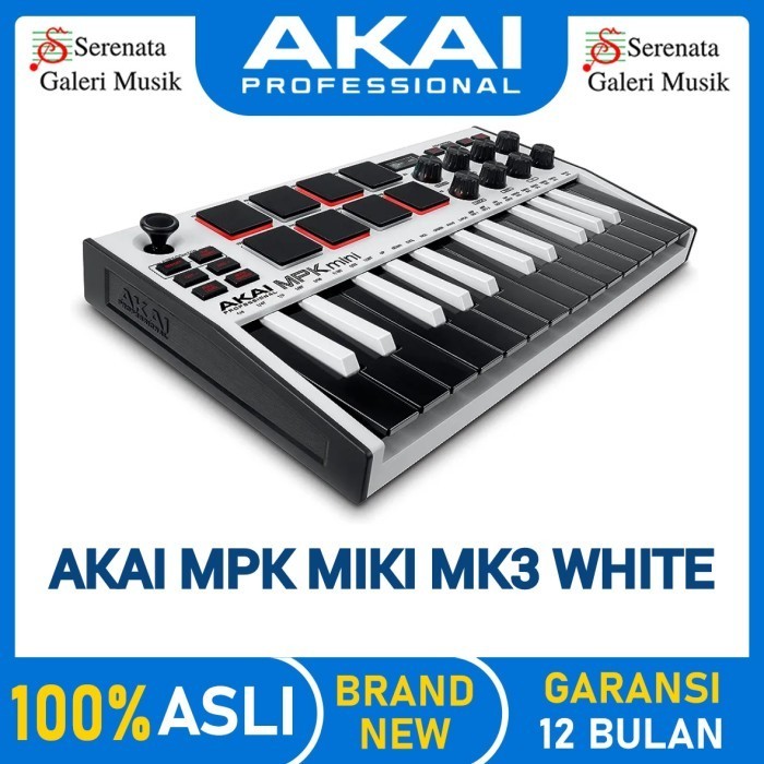 NEW akai mpk mini mk3 white / akai mpk mini mk 3 white