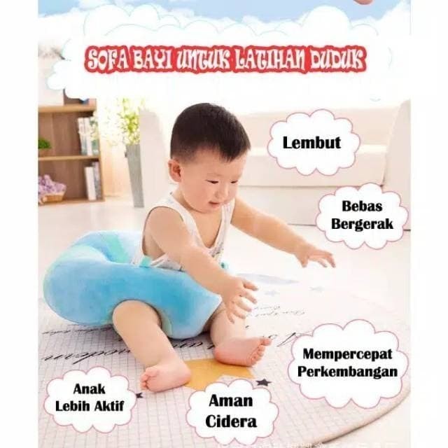 

Kursi Sofa Tempat Duduk Anak Bayi Belajar Duduk Makan Silikon Portable