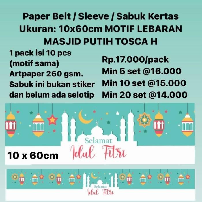 

Paper Belt Lebaran Idul Fitri Eid Mubarak Uk 10X60Cm Dijual Per 10 Lmb 080