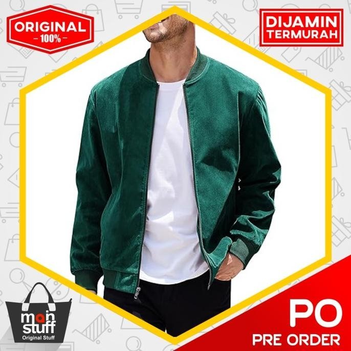 Coofandy Varsity Jacket Vintage Lightweight Suede Bomber Rasyaulil12