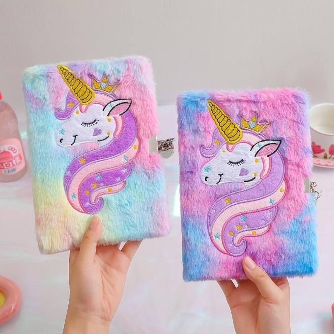 

Promo Terbatas Notebook Bulu Buku Diary Gembok Karakter Unicorn Queen Lucu Anak Cewek