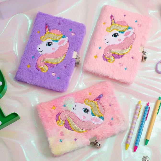 

Best Seller Buku Tulis Unicorn Pakai Gembok Diary Unicorn Import Notebook Unicorn
