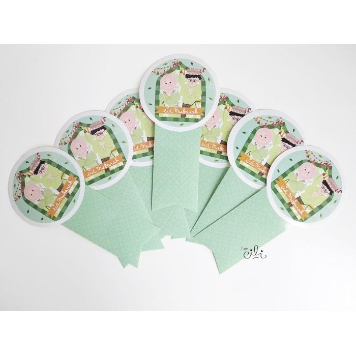 

(Sif074) Stiker Lebaran Lucu Untuk Toples 250Gr/350 (Uk 7X14Cm) 046