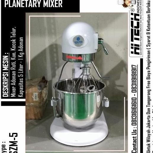 Ef Planetary Mixer 5 Liter Szm-5 Dough Mixer 5L Mixer Roti 5 L B-5 Xatelcu
